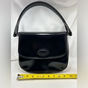 Vintage Saks Fifth Avenue Black Patent Leather Handle Bag